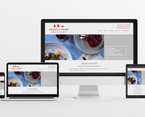 Showcase of Focus on Food Queenstown Website Design