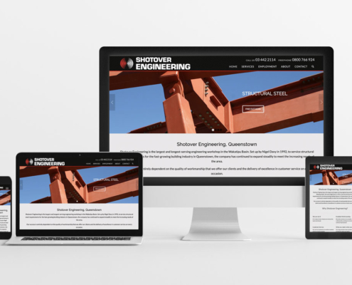 Showcase of Shotover Engineering Queenstown Website Design